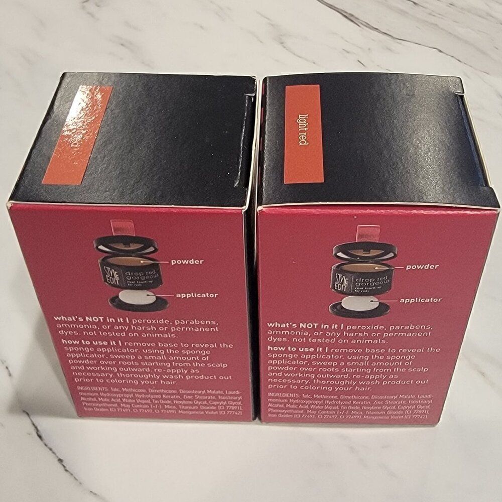 2 Boxes of Style Edit ROOT TOUCHUP Drop Red Gorgeous Light Red 0.13 oz each - Picture 2 of 3